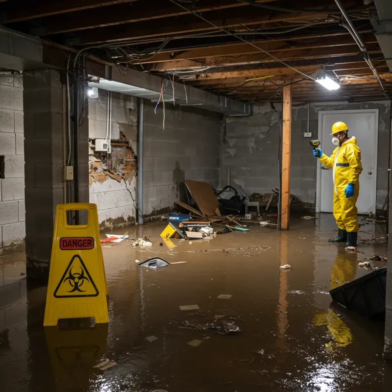 Flooded Basement Electrical Hazard in Bedford, NY Property